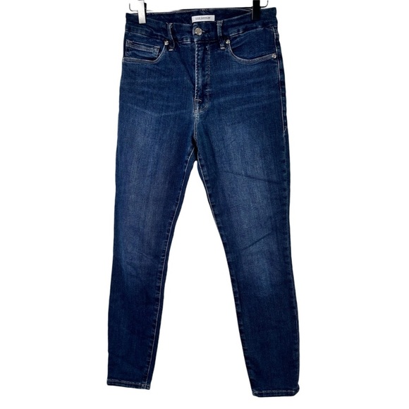 GOOD AMERICAN BLUE260 WOMEN DARK BLUE SKINNY JEANS STYLE: GLC899T SIZE 6/28 - Picture 1 of 5